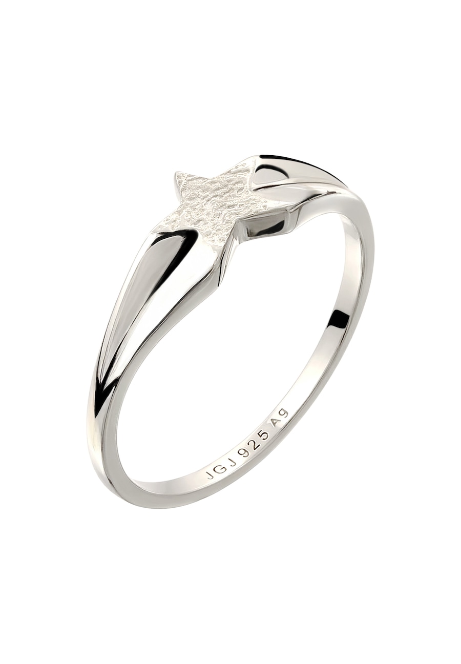 KUZZOI Siegelring Stern Strukturiert 925 Sterling Silber 66 Herren