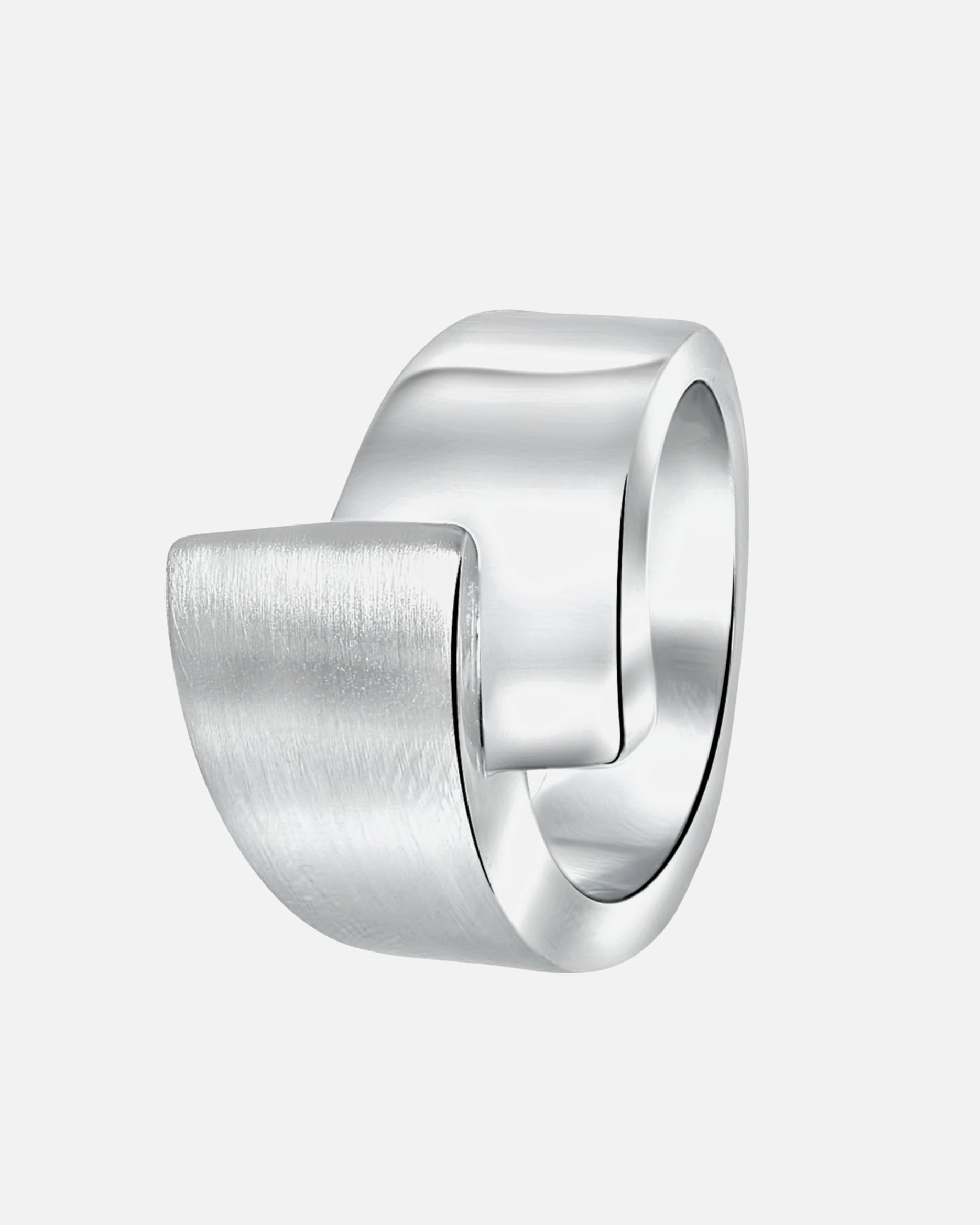 Ring für Weiblich Lucardi Ringe Stahl - silbern 60mm