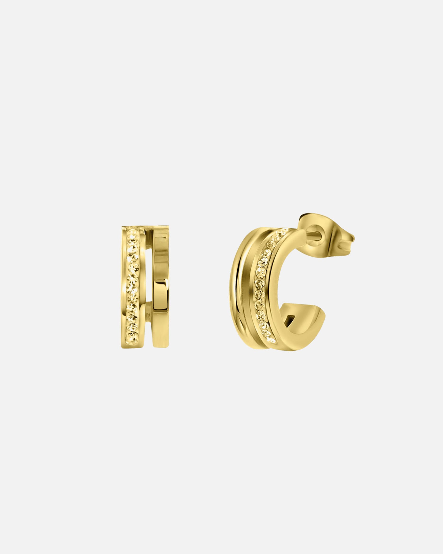 Ohrringe für Weiblich Lucardi Ohrringe Stahl Ohrringe Stahl