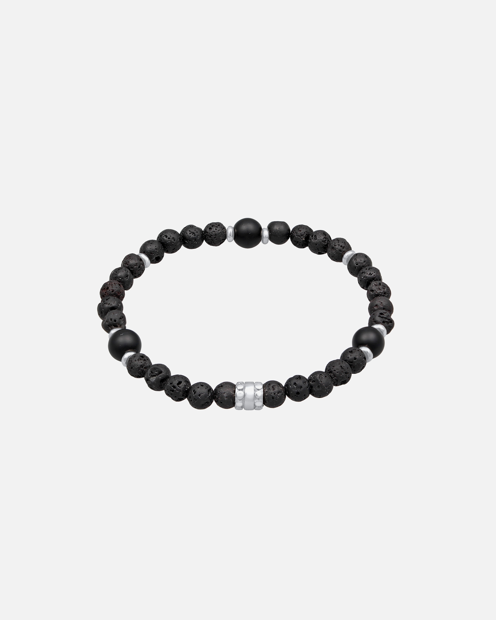 Armband für Männlich KUZZOI Herren Onyx Schwarz Vintage 925 Silber Oxidiert 19