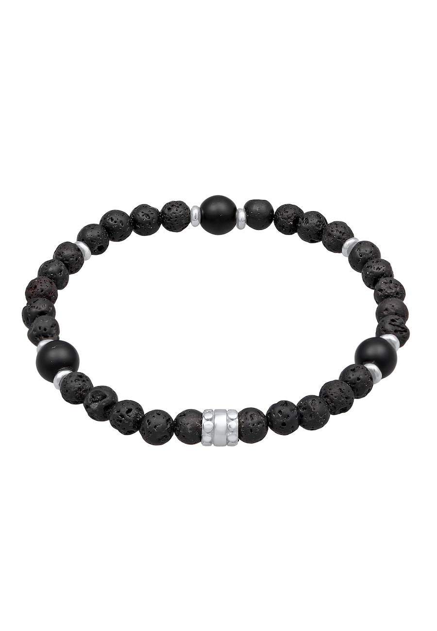 KUZZOI Herren Onyx Schwarz Vintage 925 Silber Oxidiert 19