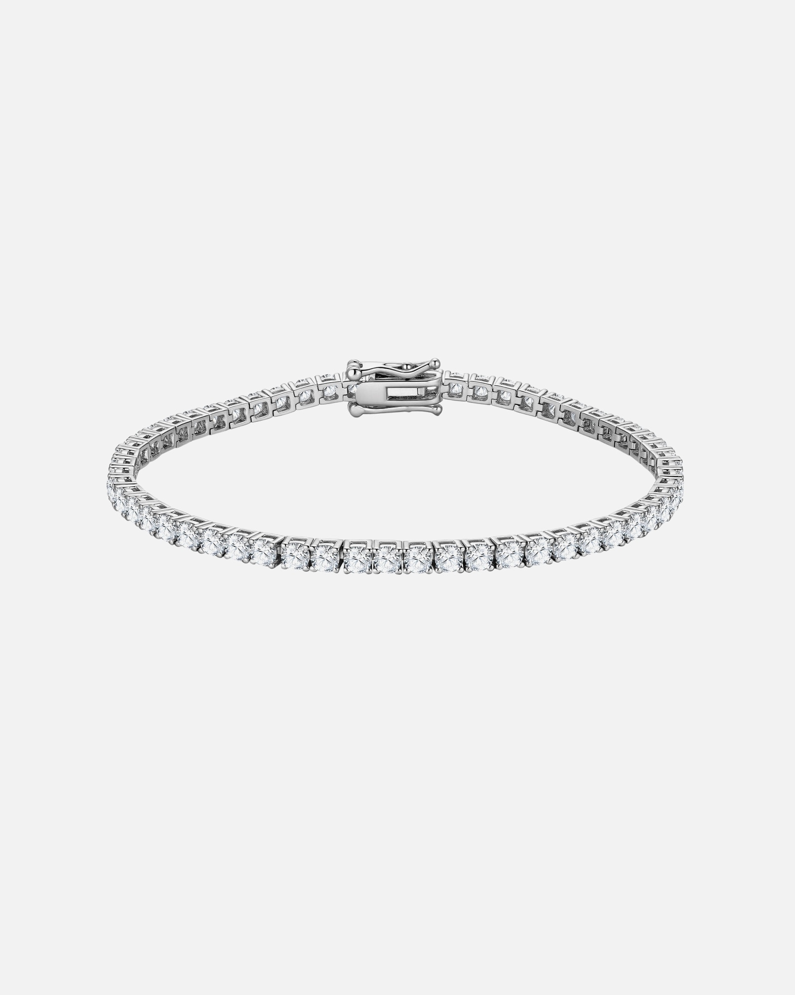 Armband für Weiblich Lulu & Jane Armband aus Messing in Silber mit Zirkonia 21 cm