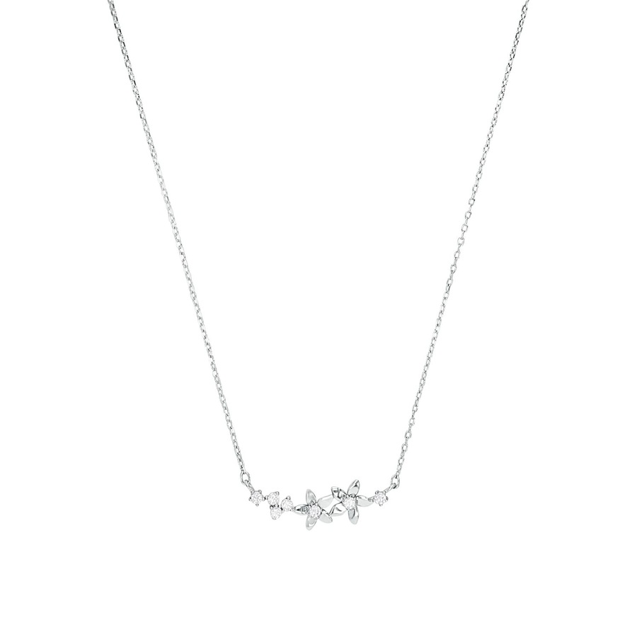 amor Kette mit Anhänger Silber Weiss Damen