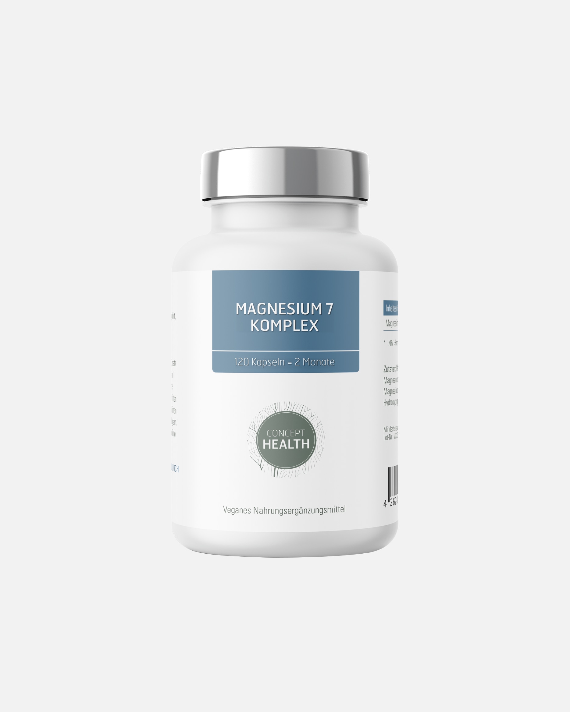 Mineralstoffe für Unisex CONCEPT HEALTH Default Brand Line MAGNESIUM 7 KOMPLEX – Kombination ausgewählter Magnesiumverbindungen 120 Kapseln