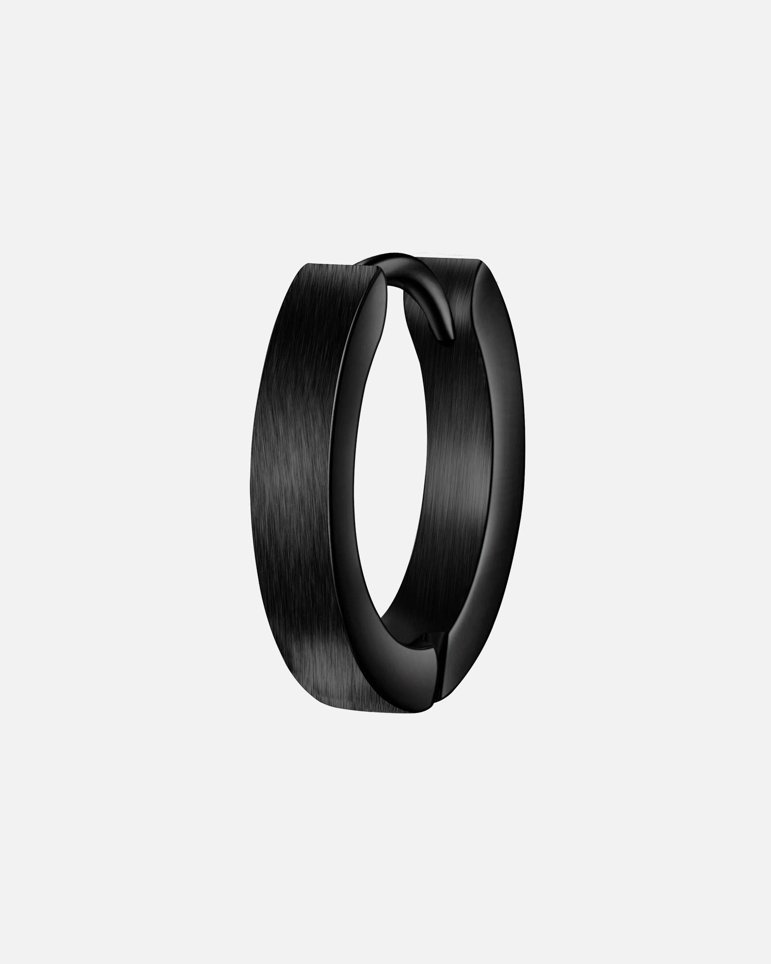 Creolen für Männlich True Rebels Creolen aus Edelstahl in Schwarz 15,5 mm