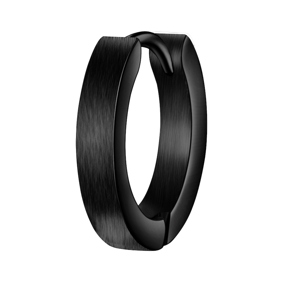 True Rebels Creolen aus Edelstahl in Schwarz 15,5 mm Herren