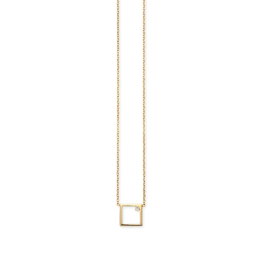 caï Collier 925/- Sterling Silber Zirkonia weiß 39+4cm Damen