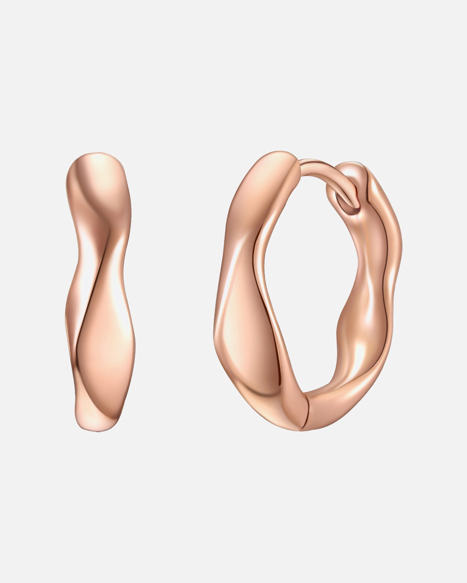 Creolen für Weiblich Glanzstücke München Creolen aus Sterling Silber in roségold 13,9 mm