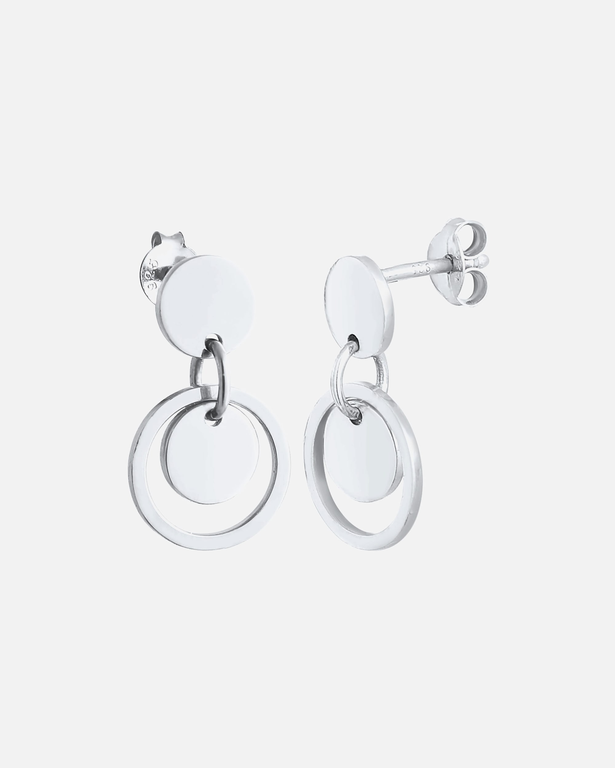 Ohrringe für Weiblich Elli Kreis Rund Geo Trend Hippie 925 Silber silberfarben