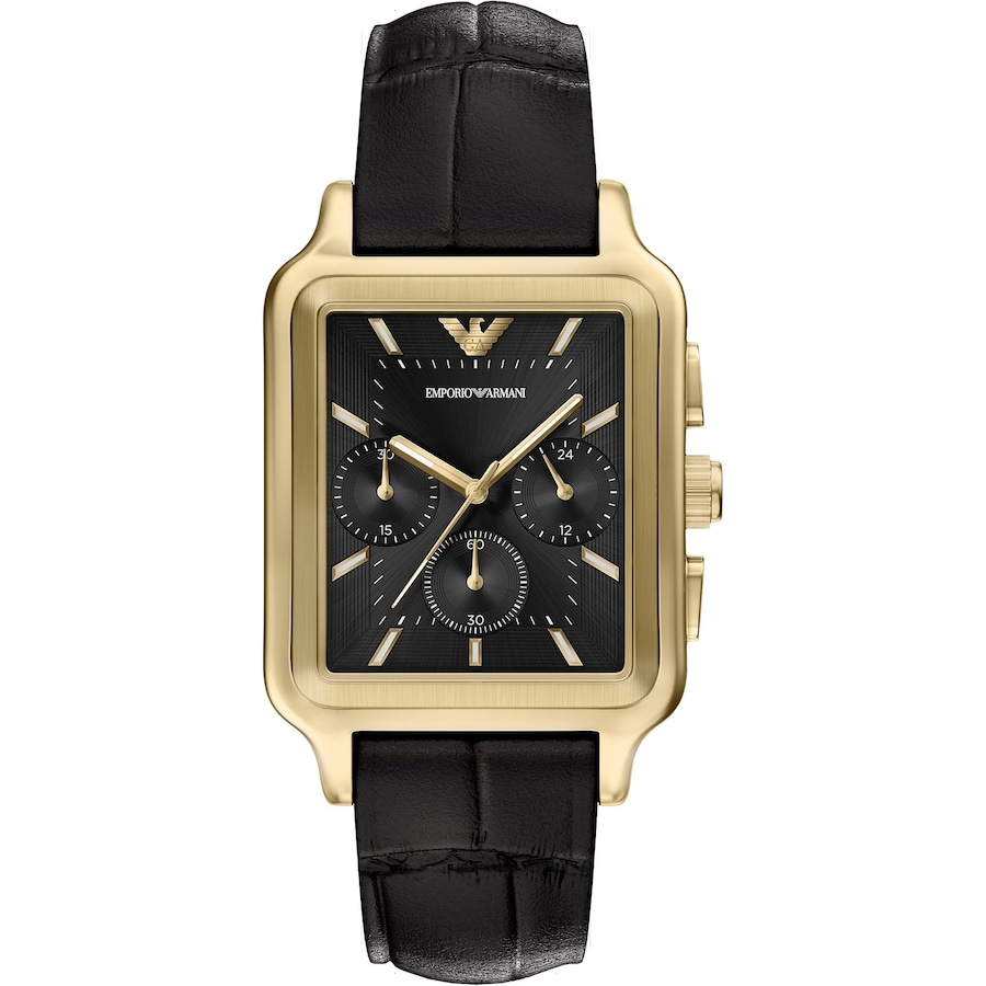 Emporio Armani Chronograph Edelstahl gold, schwarz Herren