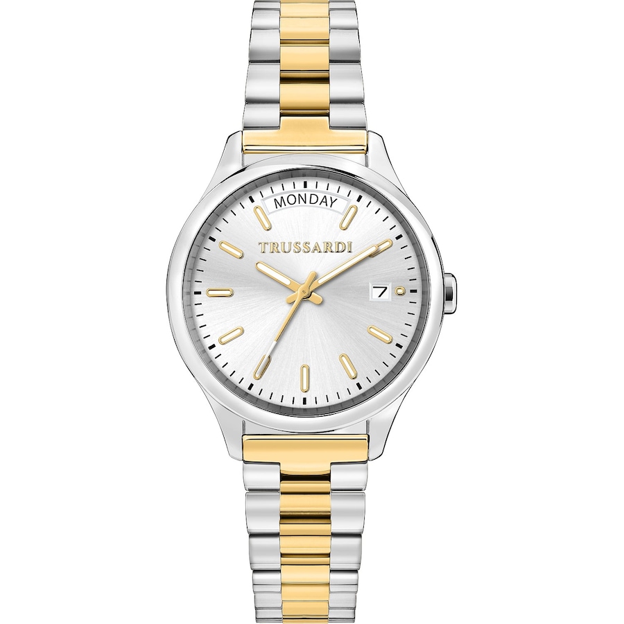 Trussardi Damenuhr Edelstahl gold, silber, weiß Damen