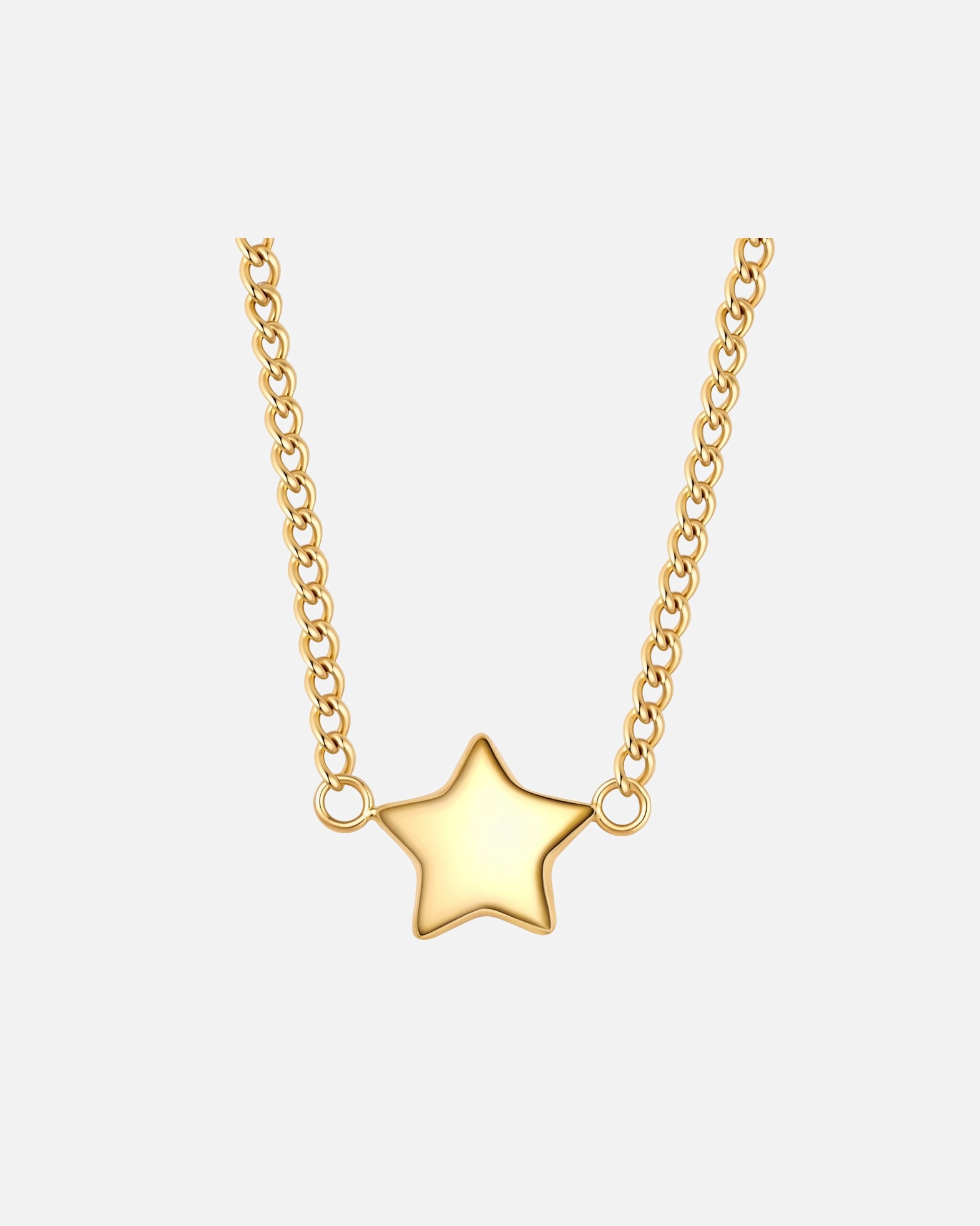 Halskette für Weiblich Glanzstücke München Halskette Stern aus Edelstahl in Gelbgold 40,0 cm Kettenlänge + 5,0 cm Verlängerun