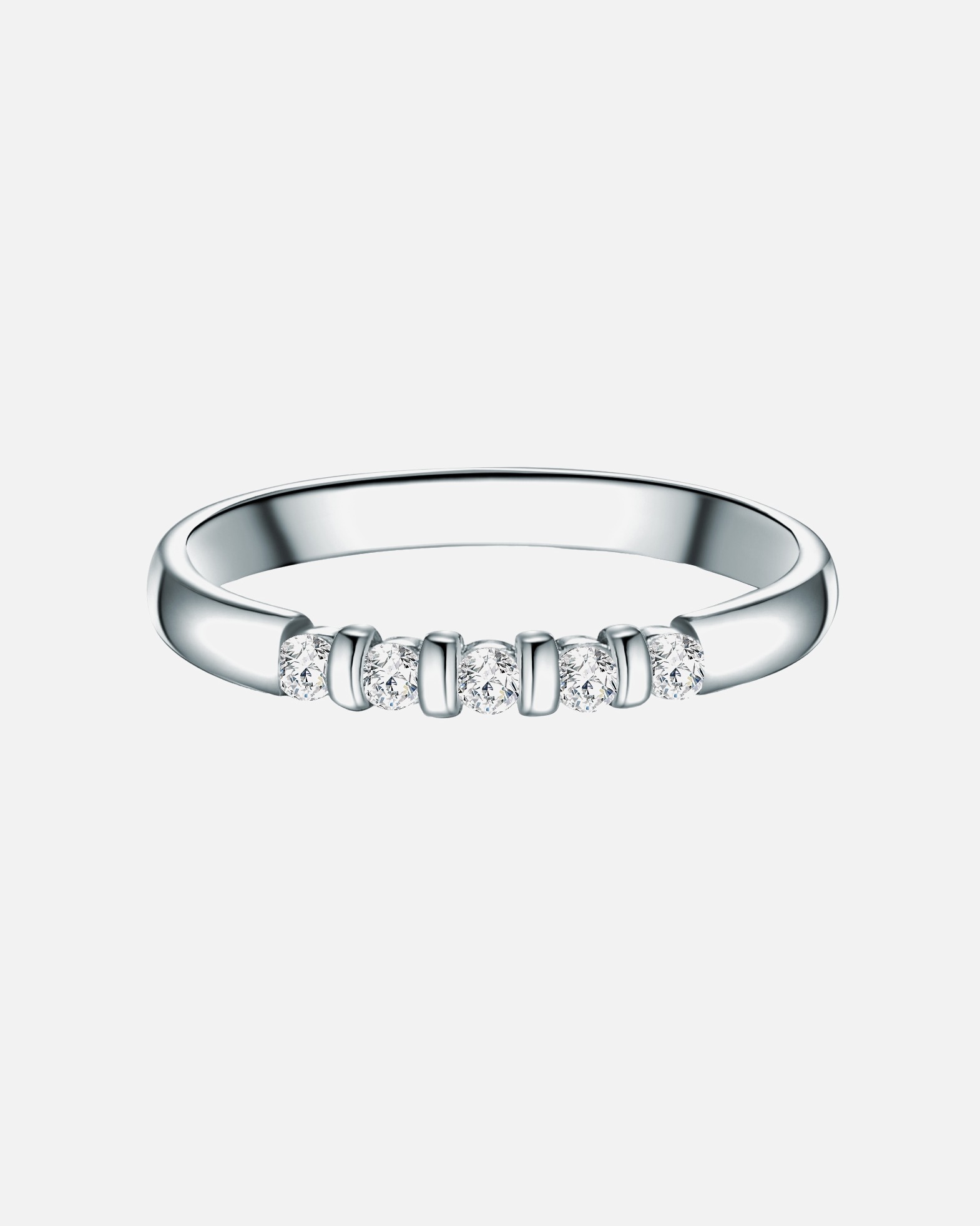 Ring für Weiblich Trilani Ring Sterling Silber Zirkonia in Silber 58