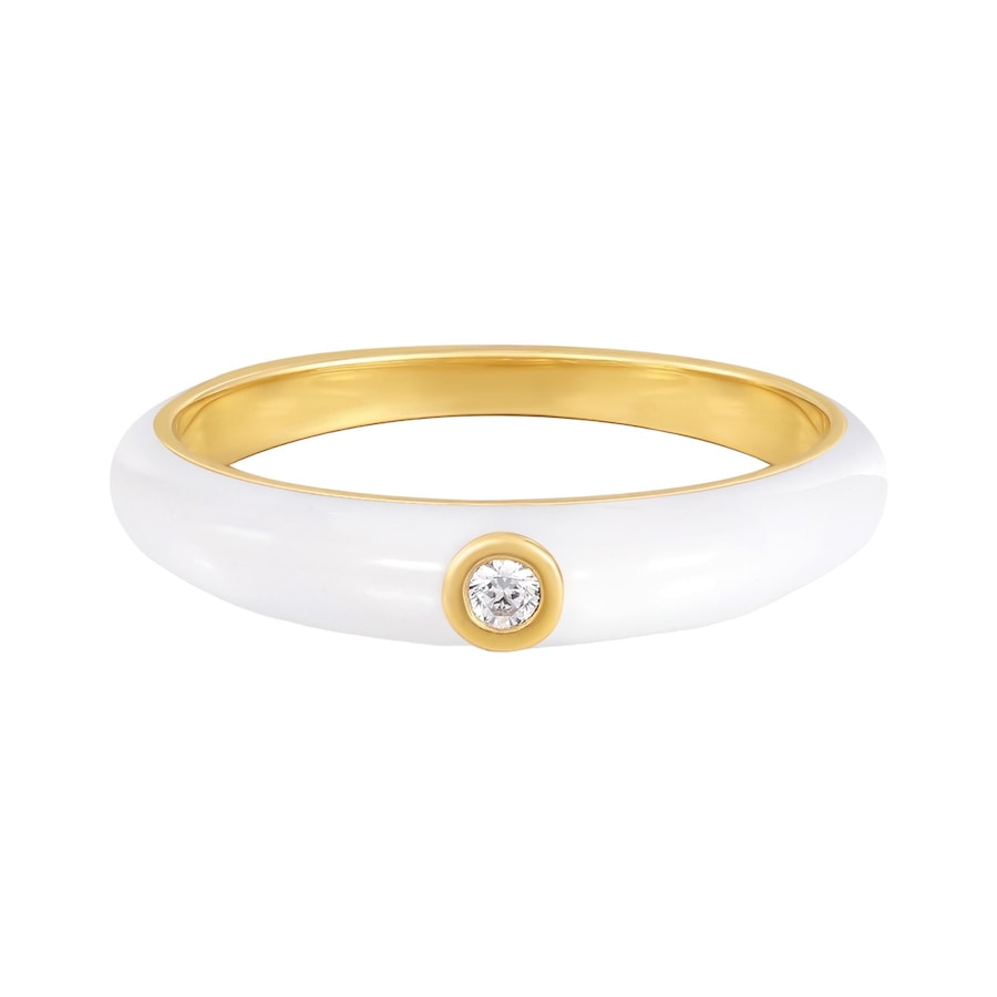 Glanzstücke München Ring aus Sterling Silber in gelbgold mit Zirkonia 56 Damen