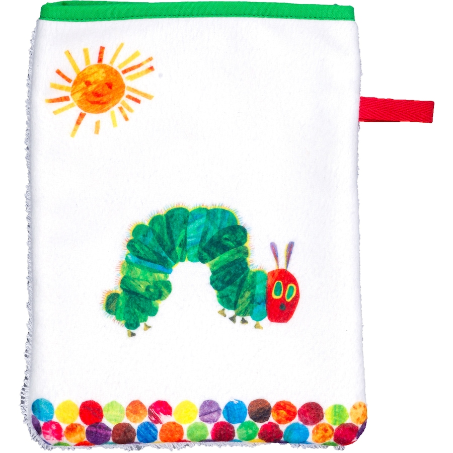 Smithy Waschhandschuhe Die kleine Raupe Nimmersatt weiß 16 x 21 cm