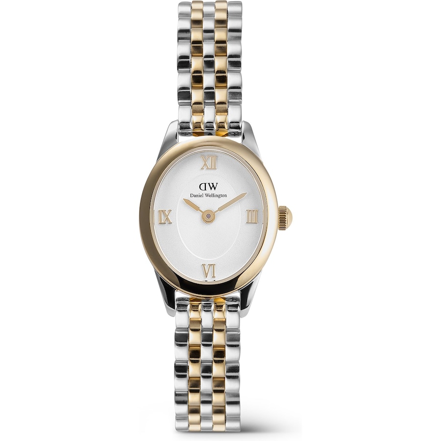 Daniel Wellington Damenuhr Edelstahl bicolor, weiß Damen
