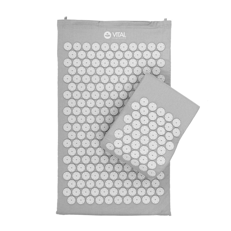 bodhi Vital Akupressur SET pastellgrün, Akupressur-Matte mit Kissen und Tasche Standard | steingrau