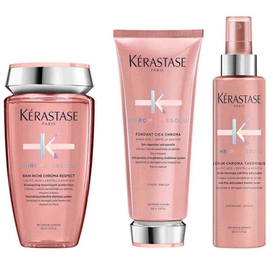 Kérastase Chroma Absolu Set RICHE Serum (Bain Riche/ Spülung / Protect)* 0.6 l Damen