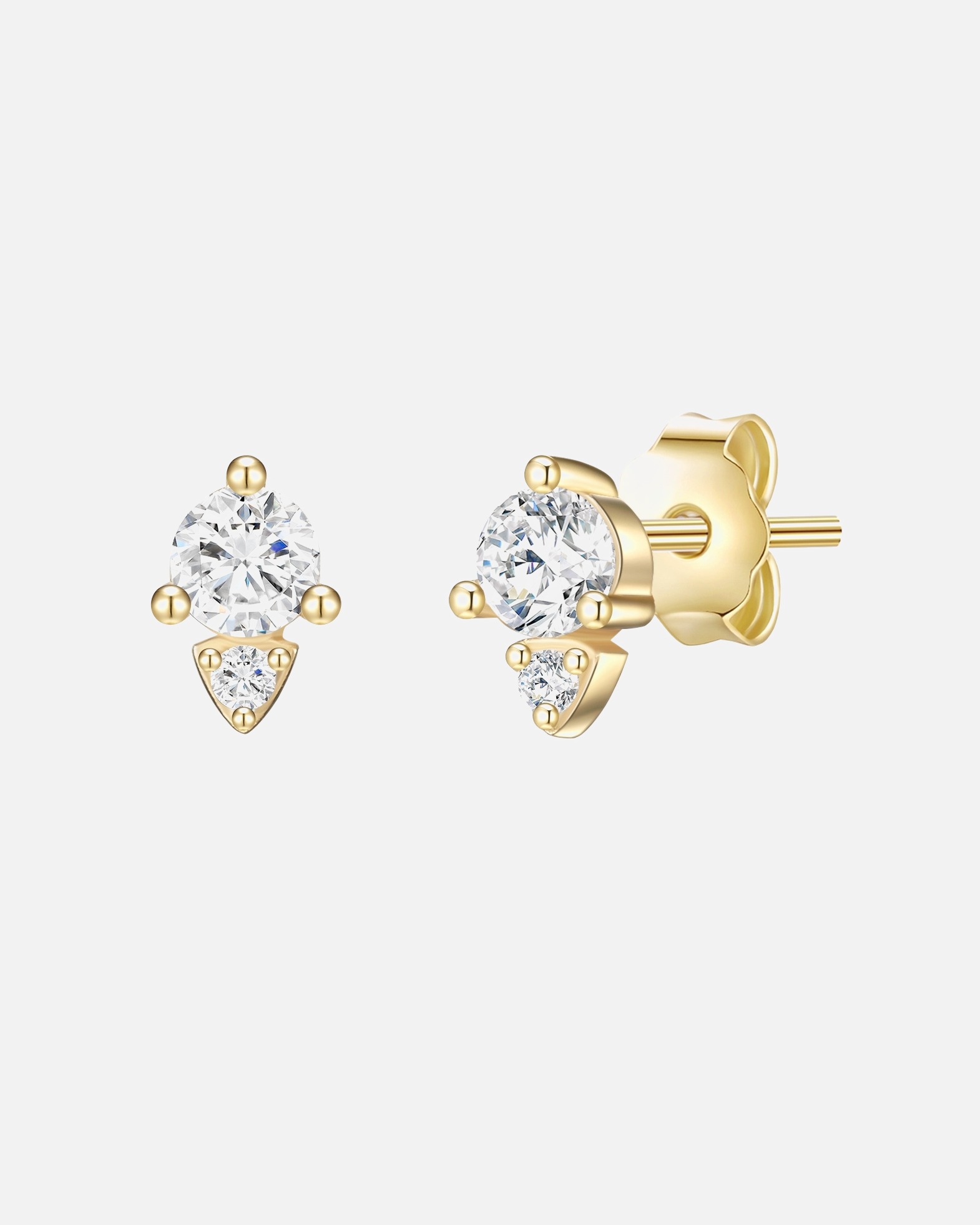 Ohrringe für Weiblich Glanzstücke München Ohrstecker Sterling Silber Zirkonia in Silber 5,8 mm