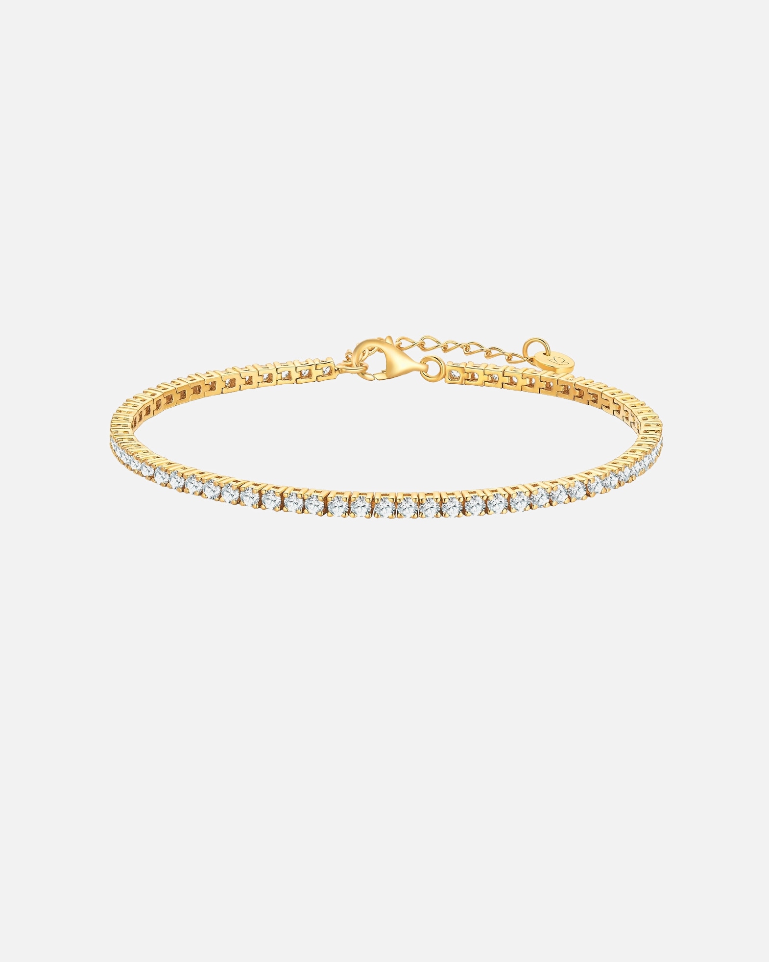 Armband für Weiblich Glanzstücke München Armband aus Messing in Gelbgold mit Zirkonia 17,0 cm Basislänge + 3,0 cm Verlängerung