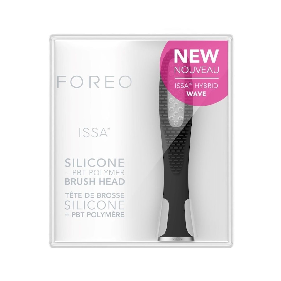 FOREO Hybrid Wave Brush Head - Hybrider Ersatzbürstenkopf für ISSA Sonic Zahnbürste Elektrische Black