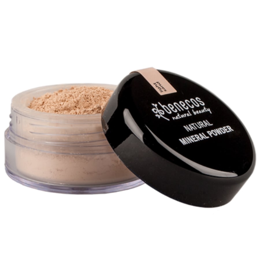 benecos Natural Mineral Powder Puder Light sand 6 g Hellbraun