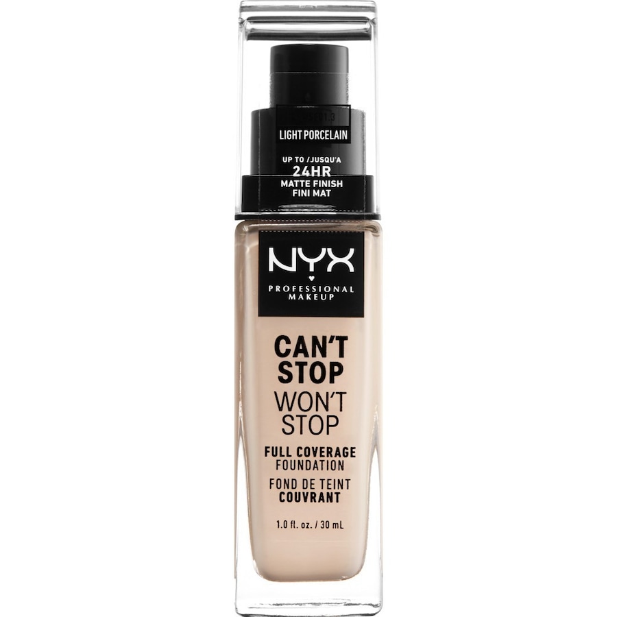 NYX Professional Makeup Wedding Can't Stop Won't 24-Hour Foundation Nr 1.3 - Light Porcelain 30 ml Nude