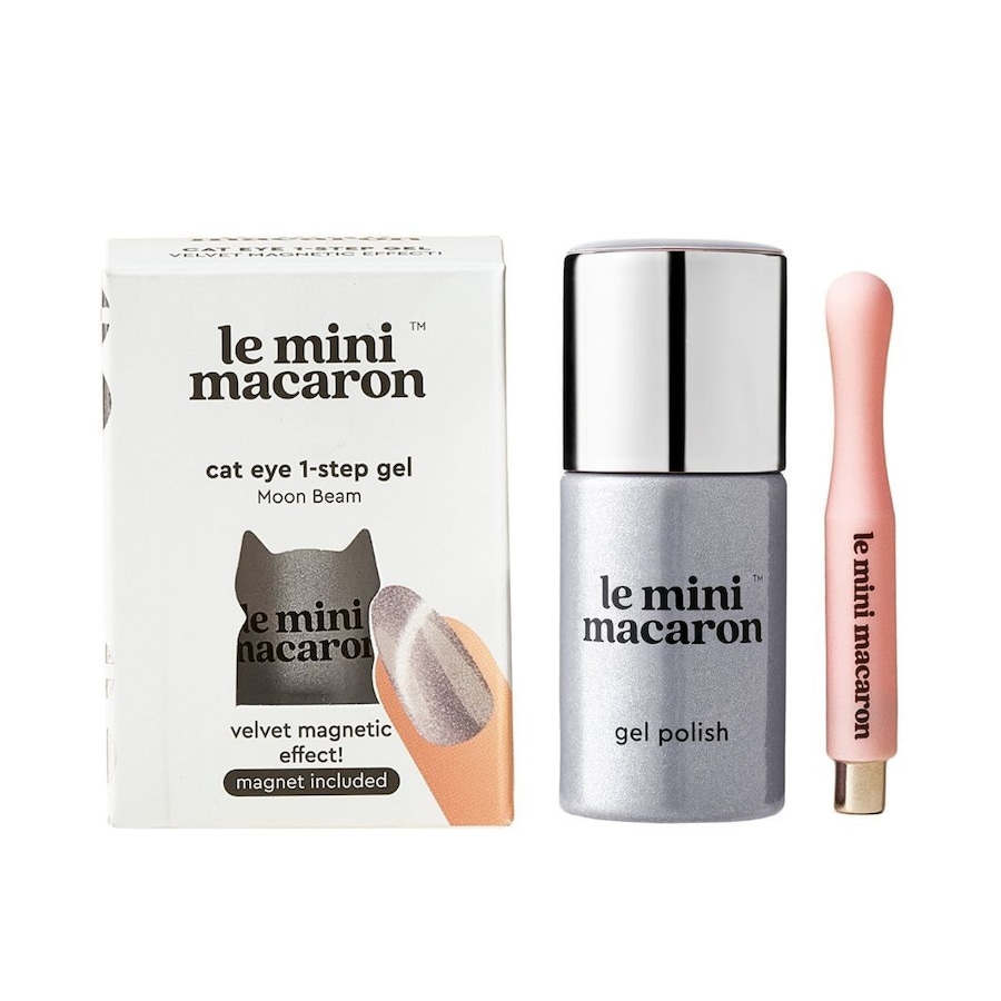 Le Mini Macaron Cat Eye Nagellack-Set Moon Beam Grau