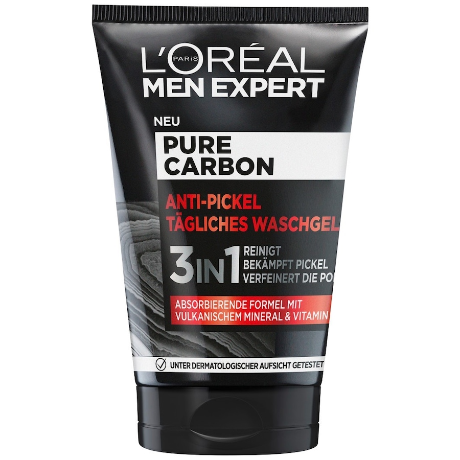 L ́Oréal Men Expert Anti-Pickel Waschgel Pure Carbon gegen Unreinheiten Reinigungsgel 100 ml Herren