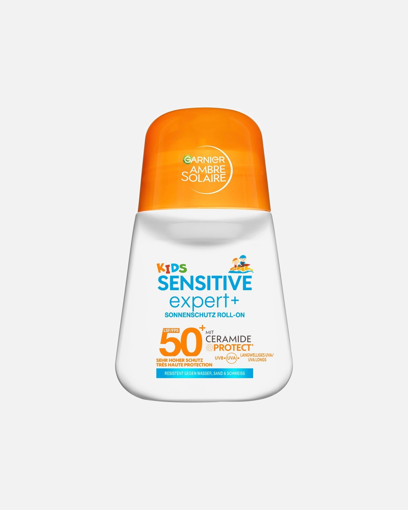 Sonnencreme für Unisex Garnier Ambre Solaire Kids Sensitive expert+ Sonnenschutz Roll-On LSF 50+ 50 ml