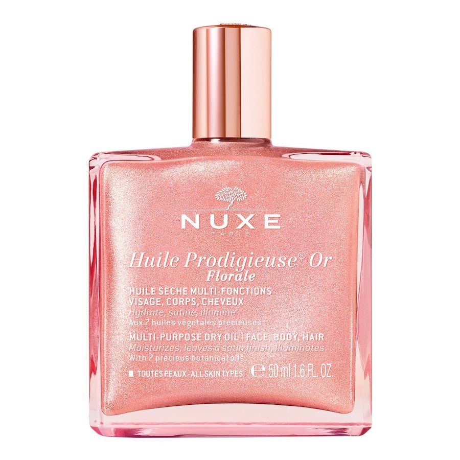 NUXE Huile Prodigieuse Or Florale Roll-On Multifunktions-Trockenöl Spendet Feuchtigkeit Sorgt für ein seidig glänzendes Finish Körperöl 50 ml Damen