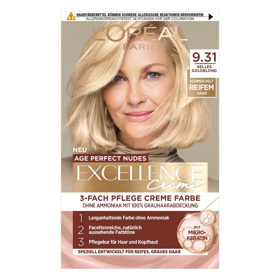L’Oréal Paris Excellence Creme Age Perfect Nudes Haarfarbe HELLES GOLDBLOND Nude Damen
