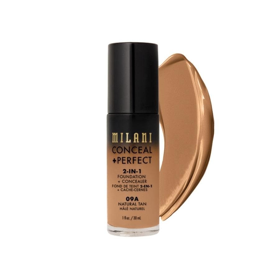 Milani Conceal + Perfect 2in1 Foundation Natural Tan/ 09A 30 ml Hellbraun
