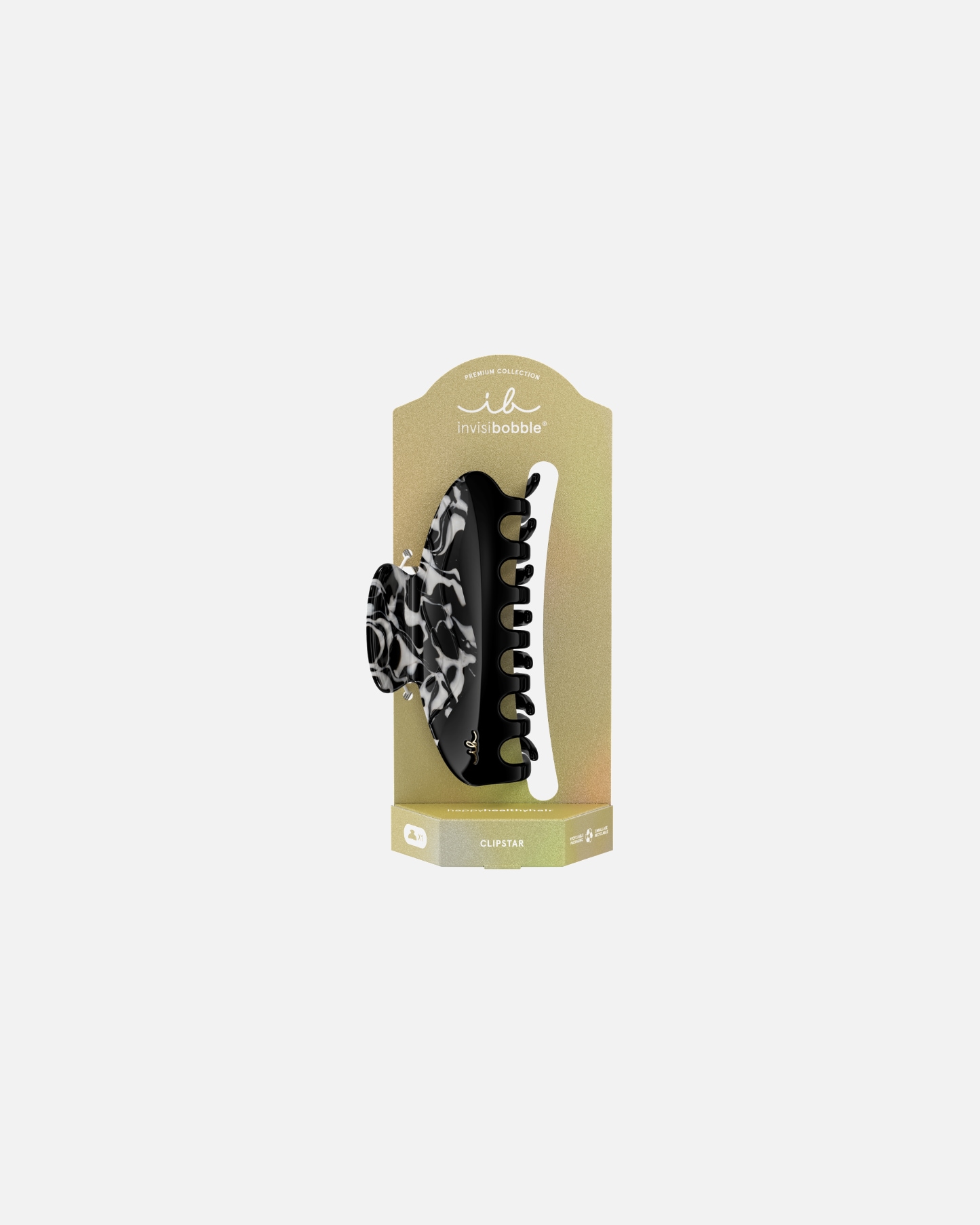 Haarklammer für Unisex Invisibobble Default Brand Line Clipstar Premium Plus Noir Lacquer 1 Stück