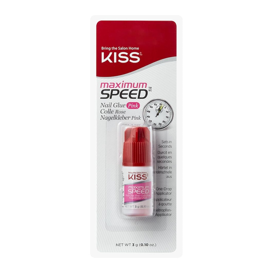 KISS Speed Pink Nail Glue Nagelkleber Pink, 3g 3 g