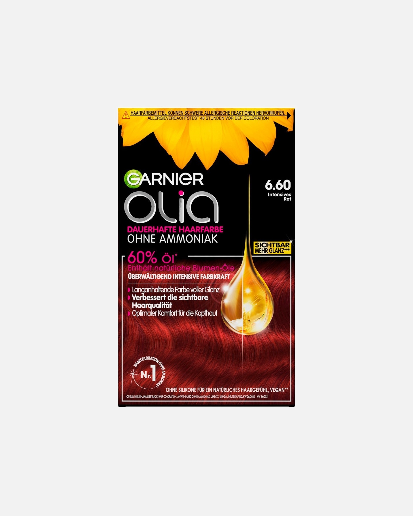Haarfarbe für Unisex Garnier Olia Intensivcoloration 6.60
