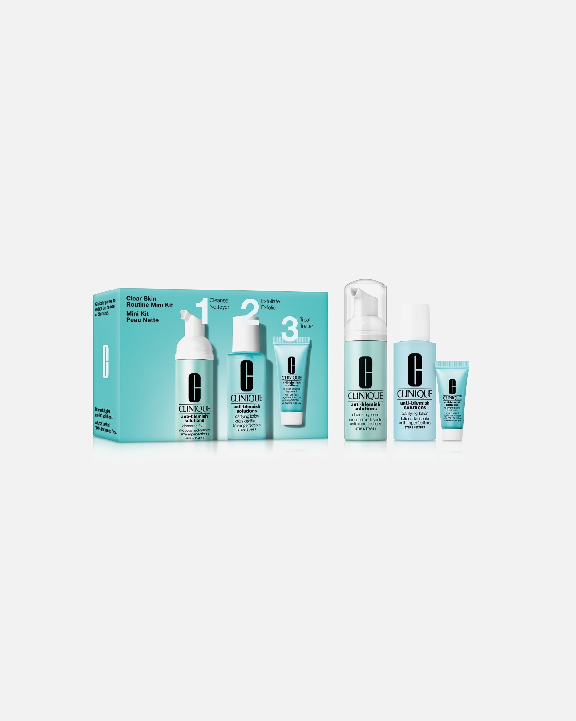 Gesichtspflegeset für Unisex Clinique Anti-Blemish Solutions Clear Skin Routine Mini Kit 1 Stück