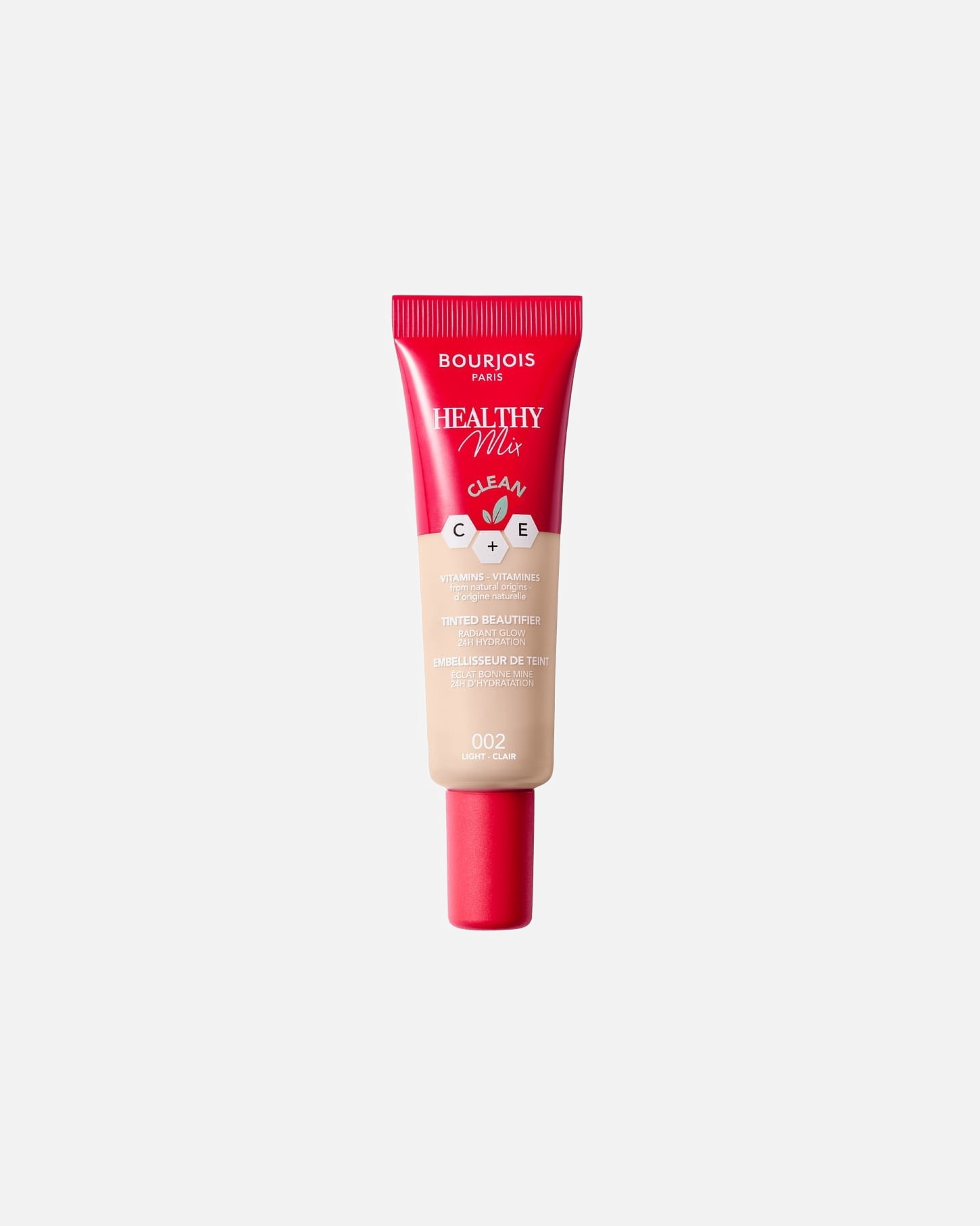 Foundation für Weiblich Bourjois Bourjois Healthy Mix Clean Tinted Beautifier upiększający krem tonujący, nawilżający tint do twarzy, nr 003 Light Medium, 30 ml 30 ml