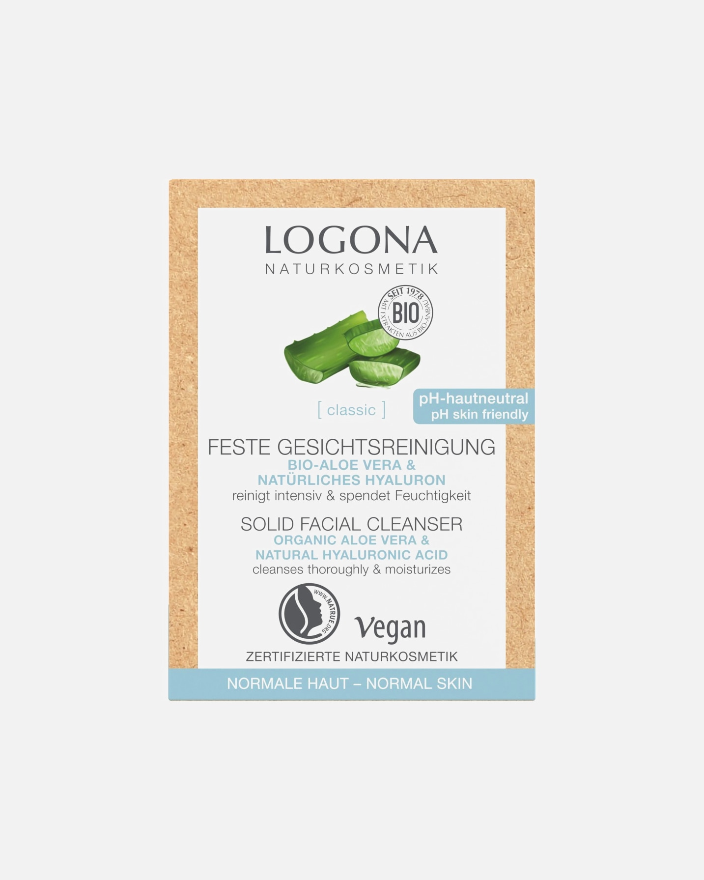 Gesichtscreme für Unisex Logona Classic Feste Gesichtsreinigung 60 g