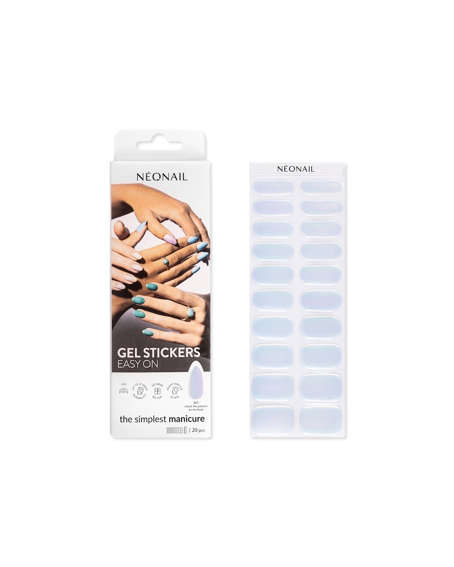 NEONAIL Gel Stickers Easy On Nagelsticker M11 Silber Damen