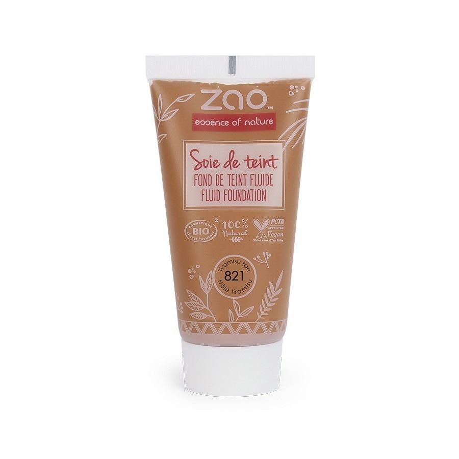 ZAO Fluid Foundation 821 - TIRAMISU TAN 30 ml Braun