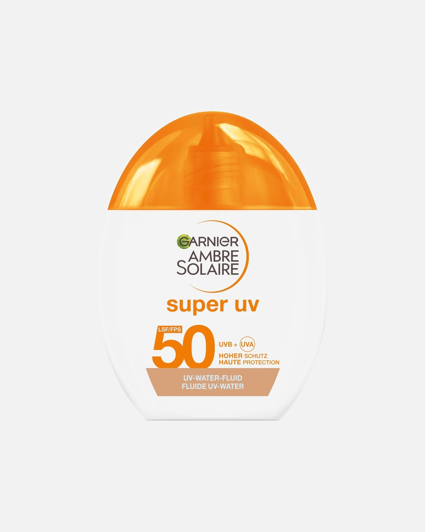 Sonnencreme für Unisex Garnier Ambre Solaire Super UV UV-Water-Fluid Glow LSF 50 40 ml