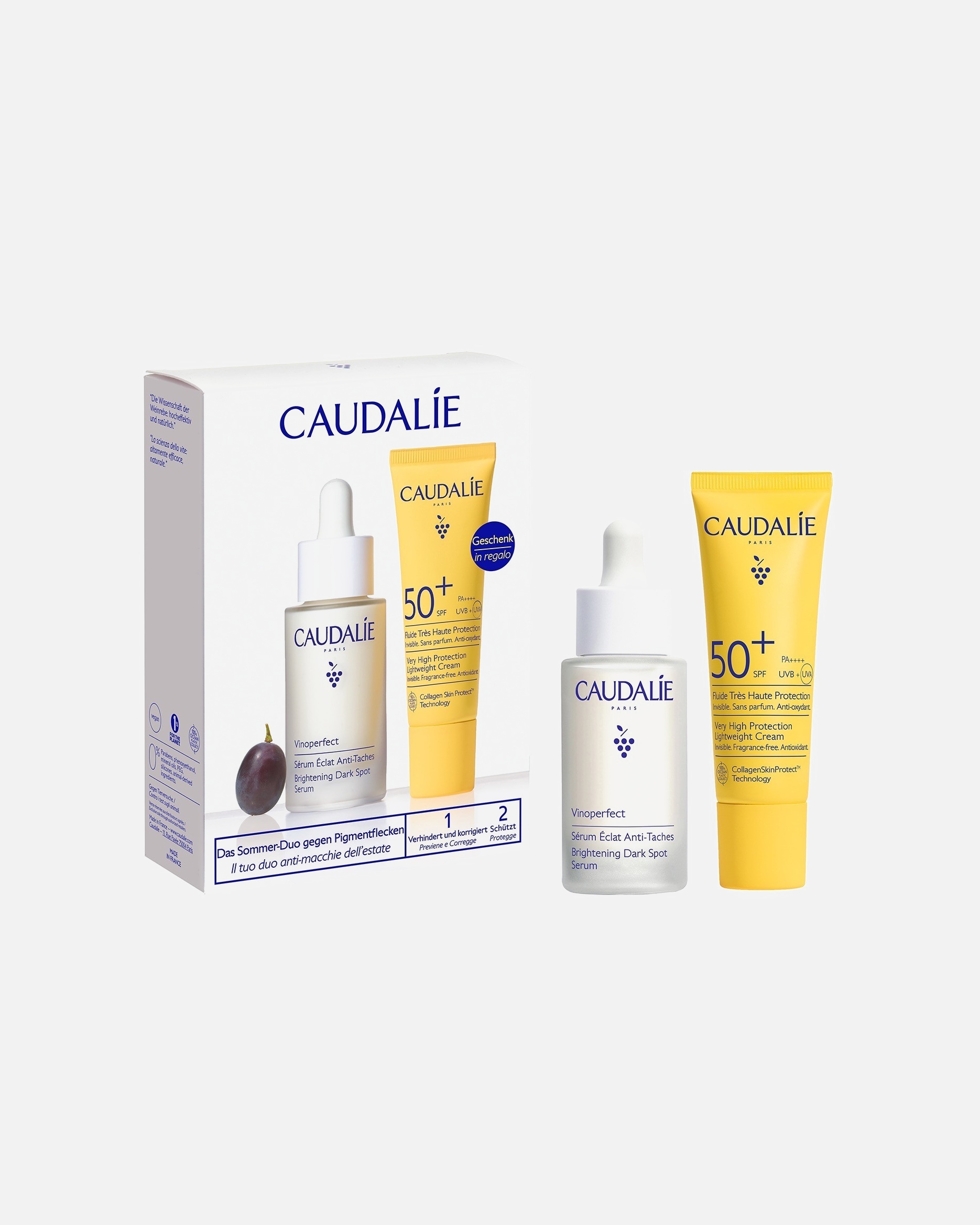 Gesichtspflegeset für Unisex Caudalie Vinoperfect Serum & Sonnenpflege Set 2026 1 Stück