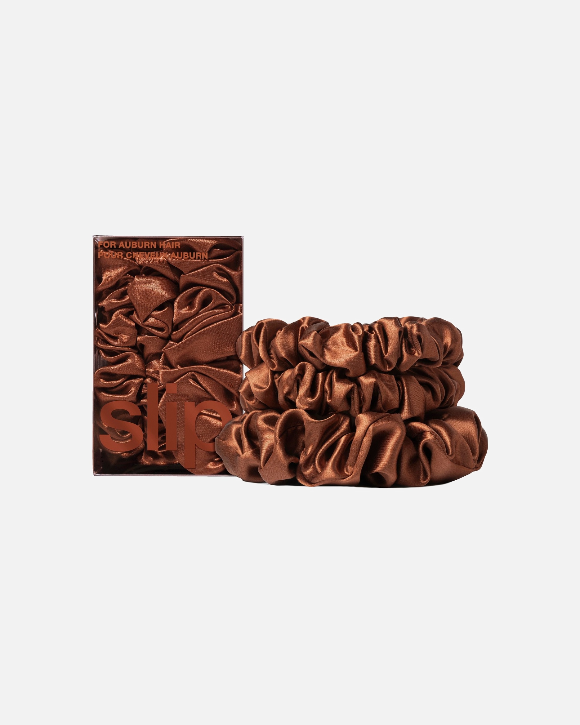 Haarschmuck für Unisex Slip pure silk back to basics assorted scrunchies - blonde AUBURN