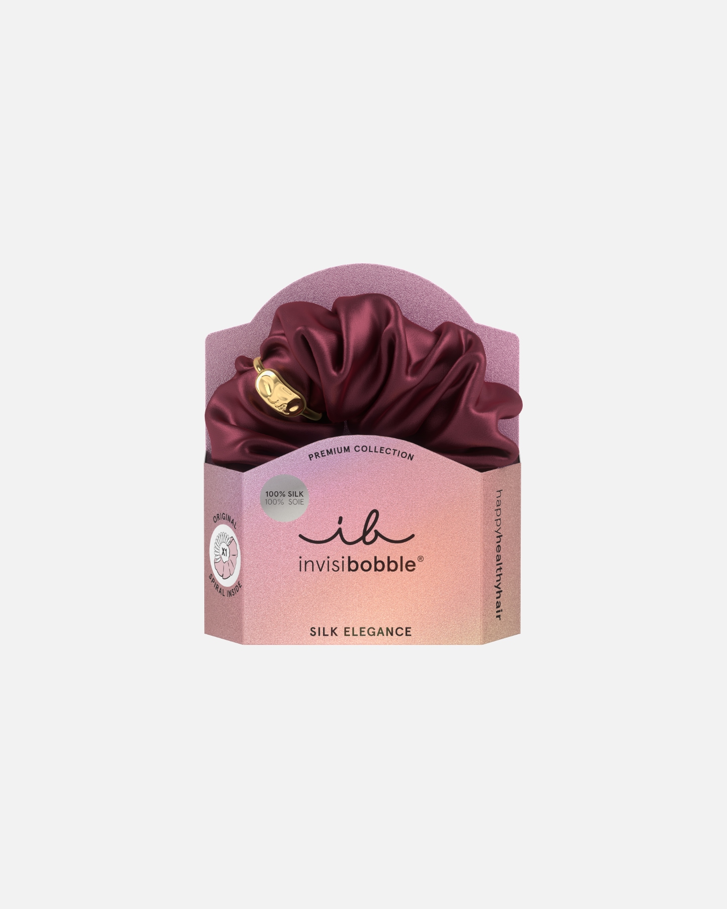Haargummi für Unisex Invisibobble Default Brand Line Sprunchie Premium Plus Slik Bordeaux 1 Stück