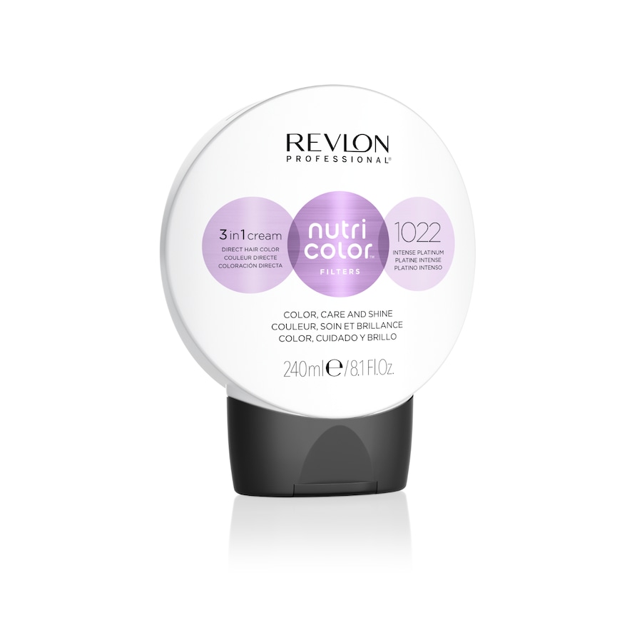 Revlon Professional Nutri Color 3 in 1 Cream Nr. 1022 Haarfarbe - INTENSE PLATINUM 240 ml Schwarz