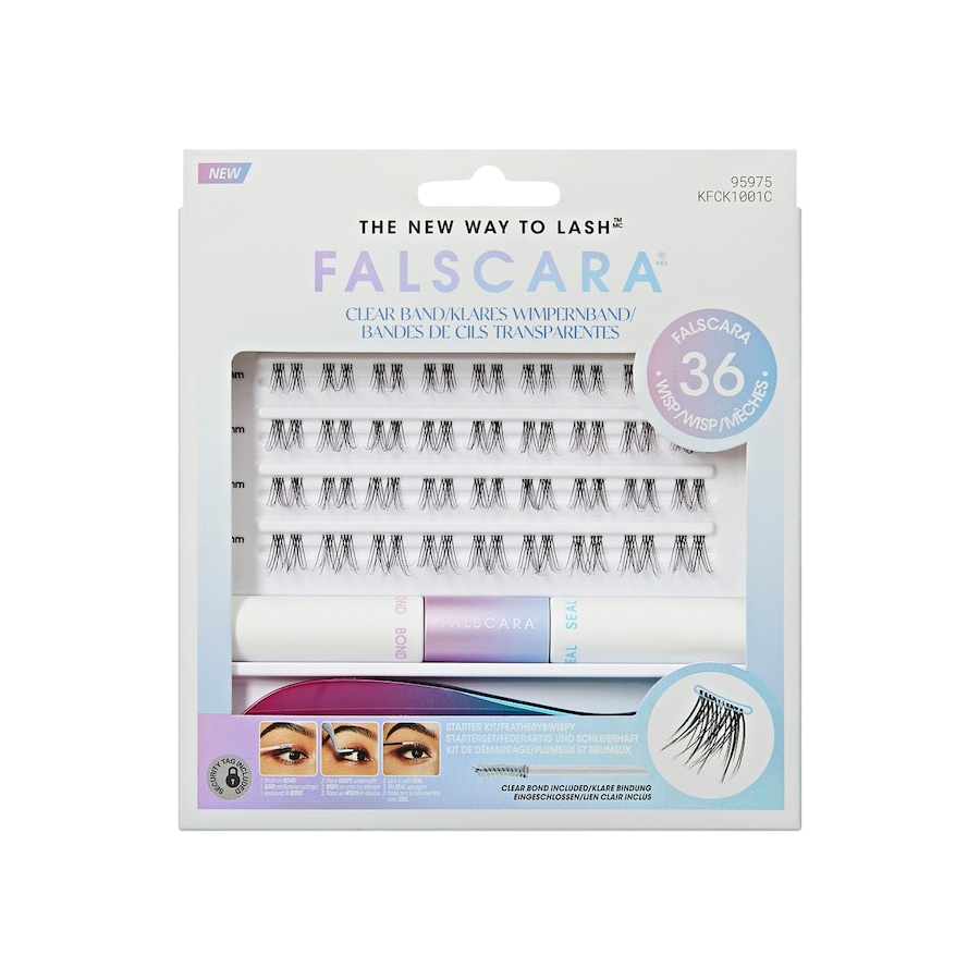 KISS FALSCARA Clear Band Starter Kit Künstliche Wimpern
