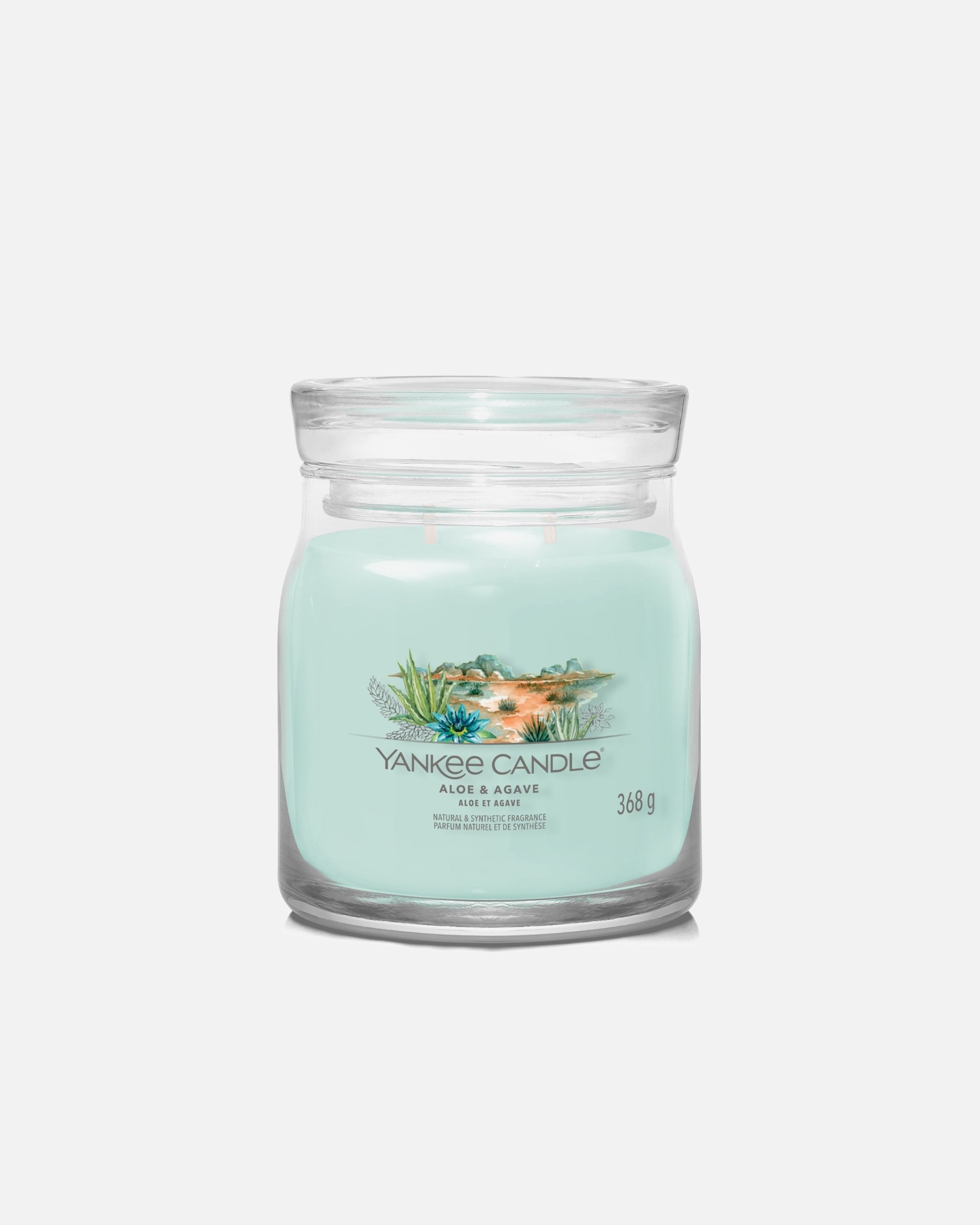 Kerze für Unisex YANKEE CANDLE Default Brand Line Yankee Candle Signature Großes Glas Aloe & Agave 368 g