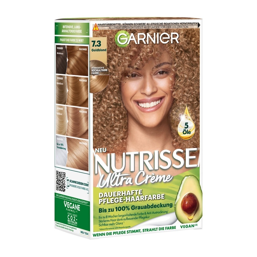 Garnier Nutrisse Ultra Crème Haarfarbe Nr. 7.3 - Goldblond Braun Damen