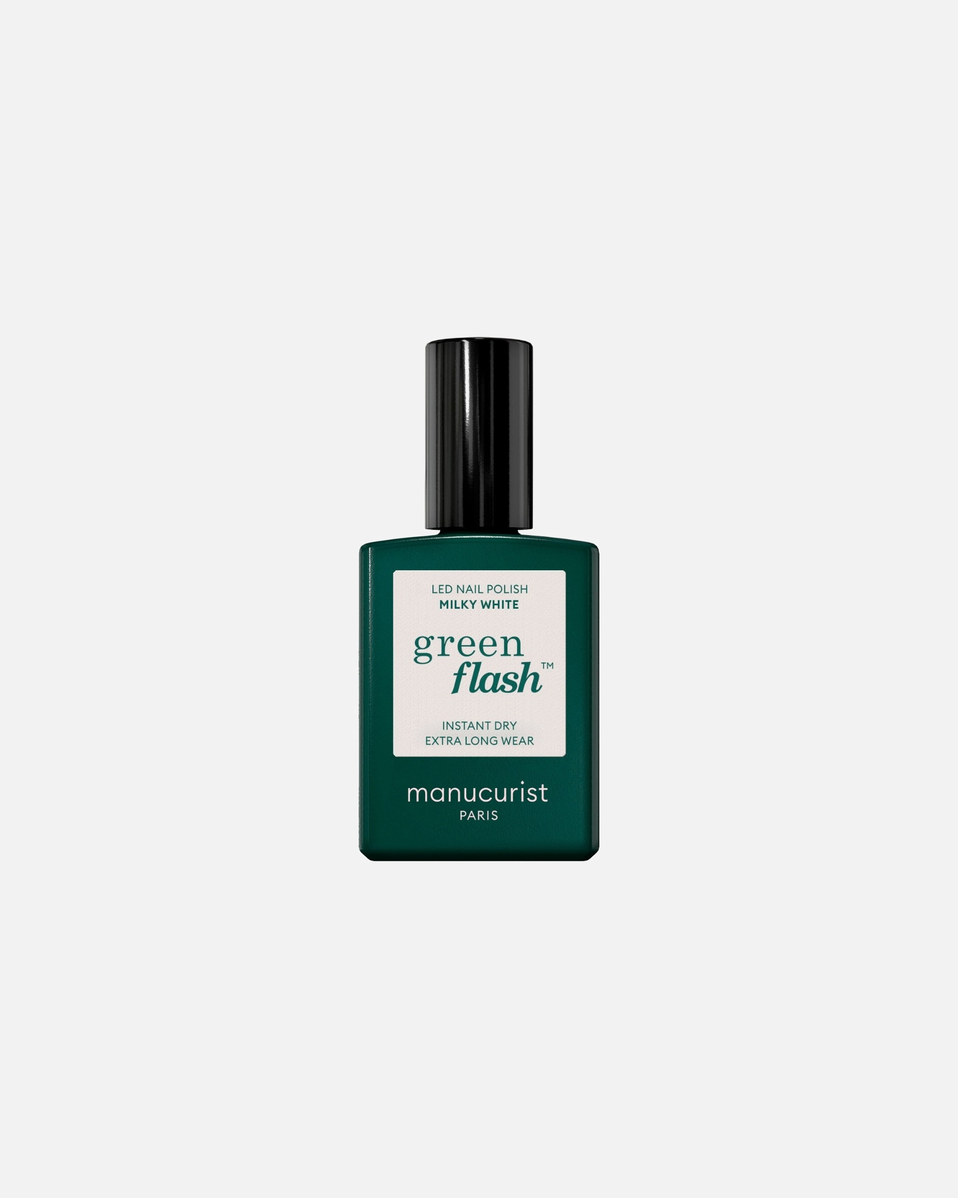 UV-Nagellack für Unisex manucurist green flash Instant Dry Extra Long Wear MILKY WHITE